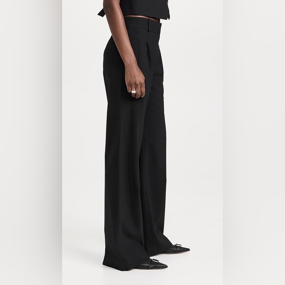 NWOT Veronica Beard Size 8 Ollie High Waist Wide Leg Pants - Black - Picture 6 of 12